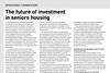 The future of investment in seniors housing
